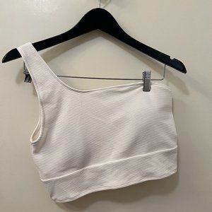 One Shoulder Bikini Swim Top- White:  Old Navy